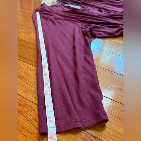 Lane Bryant Wrap Top Blouse Burgundy Wine Size 18/20 - Picture 9 of 11